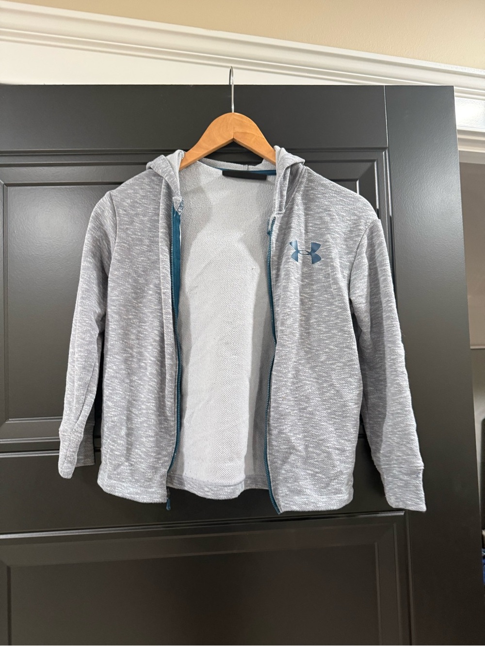 Under Armour Gray Pullover with Teal Trim
